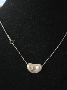 Tiffany & Co. Sterling Bean Pendant Necklace - Silver